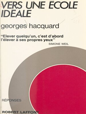 cover image of Vers une école idéale